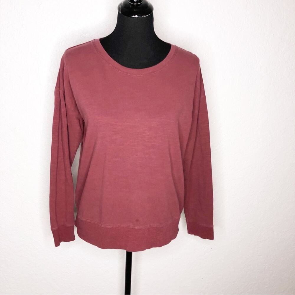 Cabi Pullover Training rust red pullover knit top size Small #8007